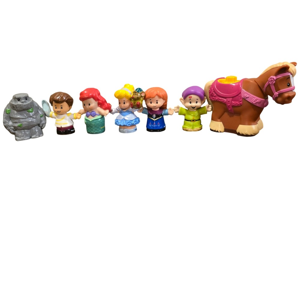 Fisher Price Little People Disney Character Lot 7 Figures Philippe Horse Sounds